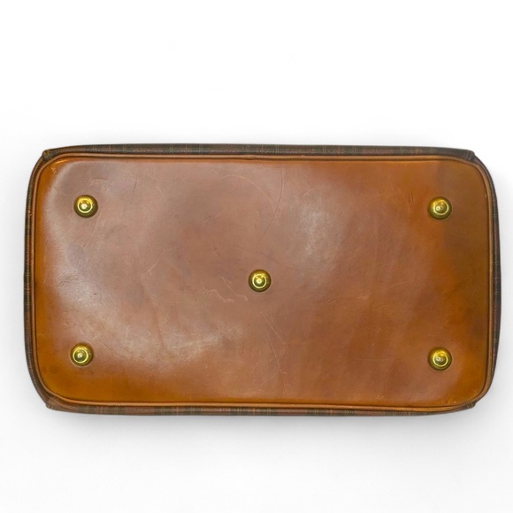 RALPH LAUREN Tartan Plaid Brown Green Doctors Bag Boston Weekend Travel Suitcase - Picture 9 of 17